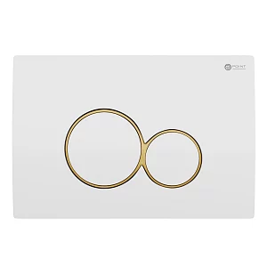 Кнопка Point Виктория PN44061WG ABS пластик белый/золото