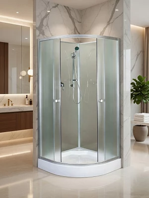 Душевая кабина Aquapulse 8503B (без крыши) fabric низкий поддон угловая 90*90