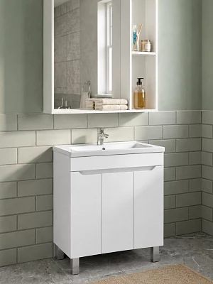 Тумба под умывальник напольная Vimark Рико 80, белый