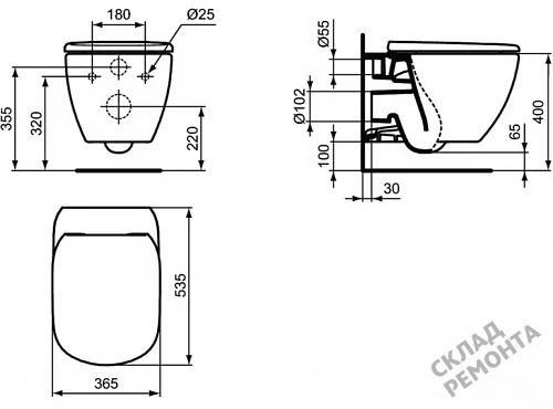Фото Унитаз подвесной Ideal Standard Tesi T007901 безободковый купить в Самаре: цена, описание, фото. Интернет-магазин 4