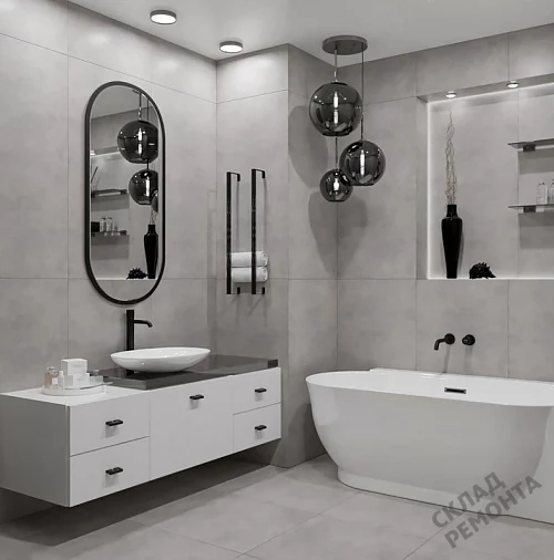 Фото Керамогранит матовый Steppe Ceramics Silent Grey серый 600*600*9,5 – купить в Самаре: цена, описание, фото. Интернет-магазин 3
