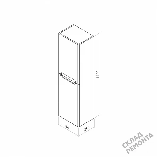 Фото Пенал подвесной Iddis Edifice EDI35W0i97, белый купить в Самаре: цена, описание, фото. Интернет-магазин 4