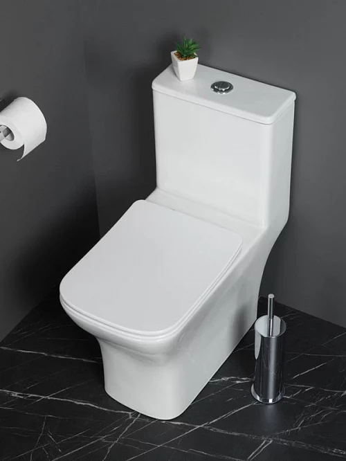 Фото Унитаз моноблок BelBagno Neon BB8617CPR-MN/SC безободковый купить в Самаре: цена, описание, фото. Интернет-магазин 1