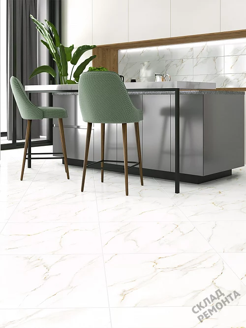 Фото Керамогранит лаппатированный Alma Ceramica Невада GFU04NVD00L белый 600*600*9 – купить в Самаре: цена, описание, фото. Интернет-магазин 1