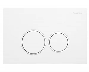 Кнопка Акваника Basic R-type 01.02.08 пластик белый/хром
