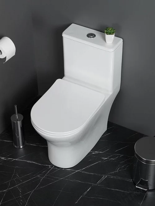 Фото Унитаз моноблок BelBagno Lounge BB8618CPR-MN/SC безободковый купить в Самаре: цена, описание, фото. Интернет-магазин 1