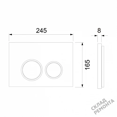 Фото Инсталляция для подвесного унитаза Tecespring S401104 с кнопкой купить в Самаре: цена, описание, фото. Интернет-магазин 6