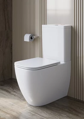 Унитаз компакт напольный BelBagno Luce BB2197CP-TOR/SC (без бачка) безободковый