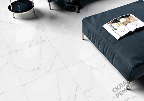 Фото Керамогранит матовый Alma Ceramica Каррара GFU04CRR00R светло-серый 600*600*9 – купить в Самаре: цена, описание, фото. Интернет-магазин 3