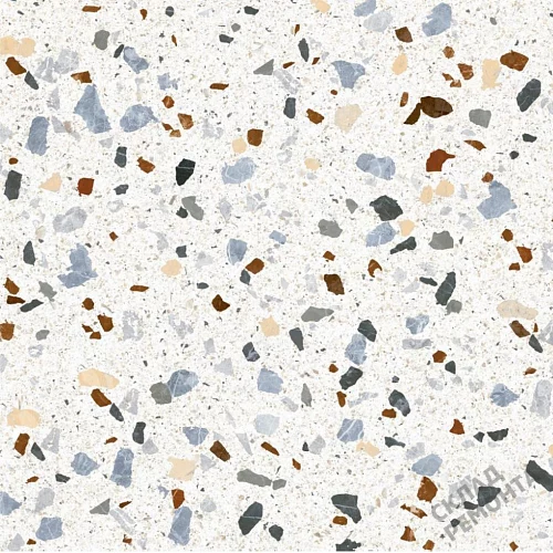 Фото Керамогранит матовый Steppe Ceramics Chips White белый 600*600*9 – купить в Самаре: цена, описание, фото. Интернет-магазин 1
