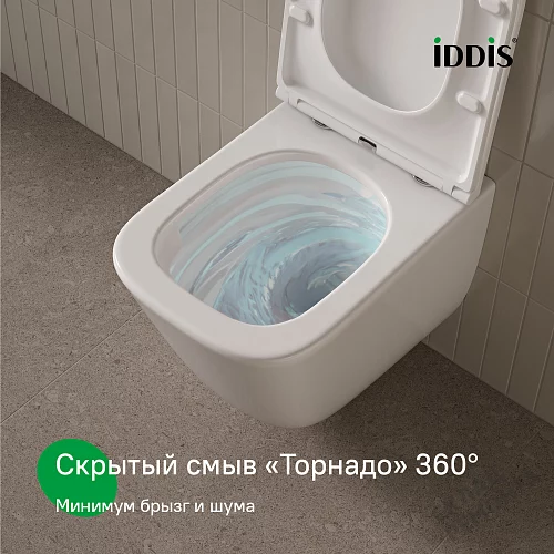 Фото Унитаз подвесной Iddis Торр TOQFDSEi25 безободковый купить в Самаре: цена, описание, фото. Интернет-магазин 2