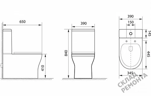 Фото Унитаз напольный Aquanet Roll-C 210764 безободковый купить в Самаре: цена, описание, фото. Интернет-магазин 11