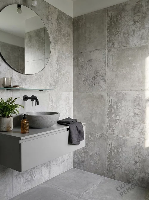 Фото Керамогранит матовый Alma Ceramica Тотем GFU6060TTM27R серый 600*600*9 – купить в Самаре: цена, описание, фото. Интернет-магазин 1