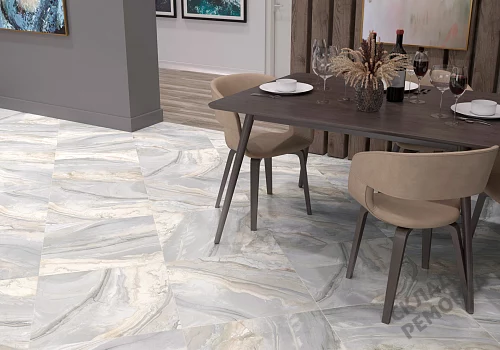 Фото Керамогранит лаппатированный Alma Ceramica Мэджик GFU04MGC64L серый 600*600*9 – купить в Самаре: цена, описание, фото. Интернет-магазин 2
